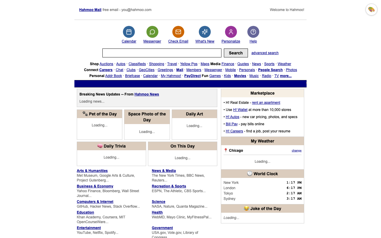 Hahmoo Retro — retro-styled AI portal